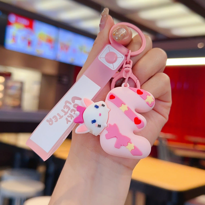 Wholesale Cartoon English Alphabet Animal Story Keychain