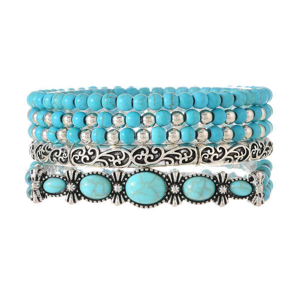 Wholesale Turquoise vintage beaded bracelet