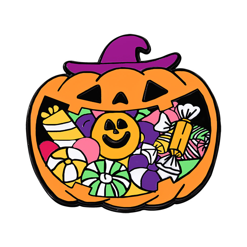 Wholesale  ghost pumpkin metal brooch