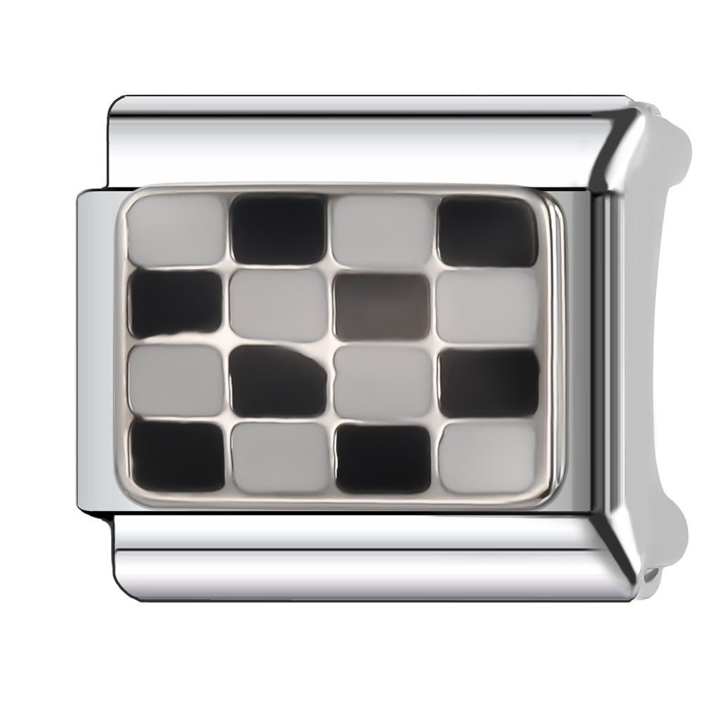 Wholesale Italian Charm Bracelet 9mm DIY Splicing Versatile Grid Series Stainless Steel Composable Bracelet