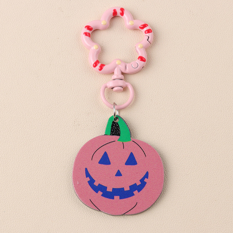 Wholesale  Cartoon Fun Halloween Series Pumpkin Skull Acrylic Keychain