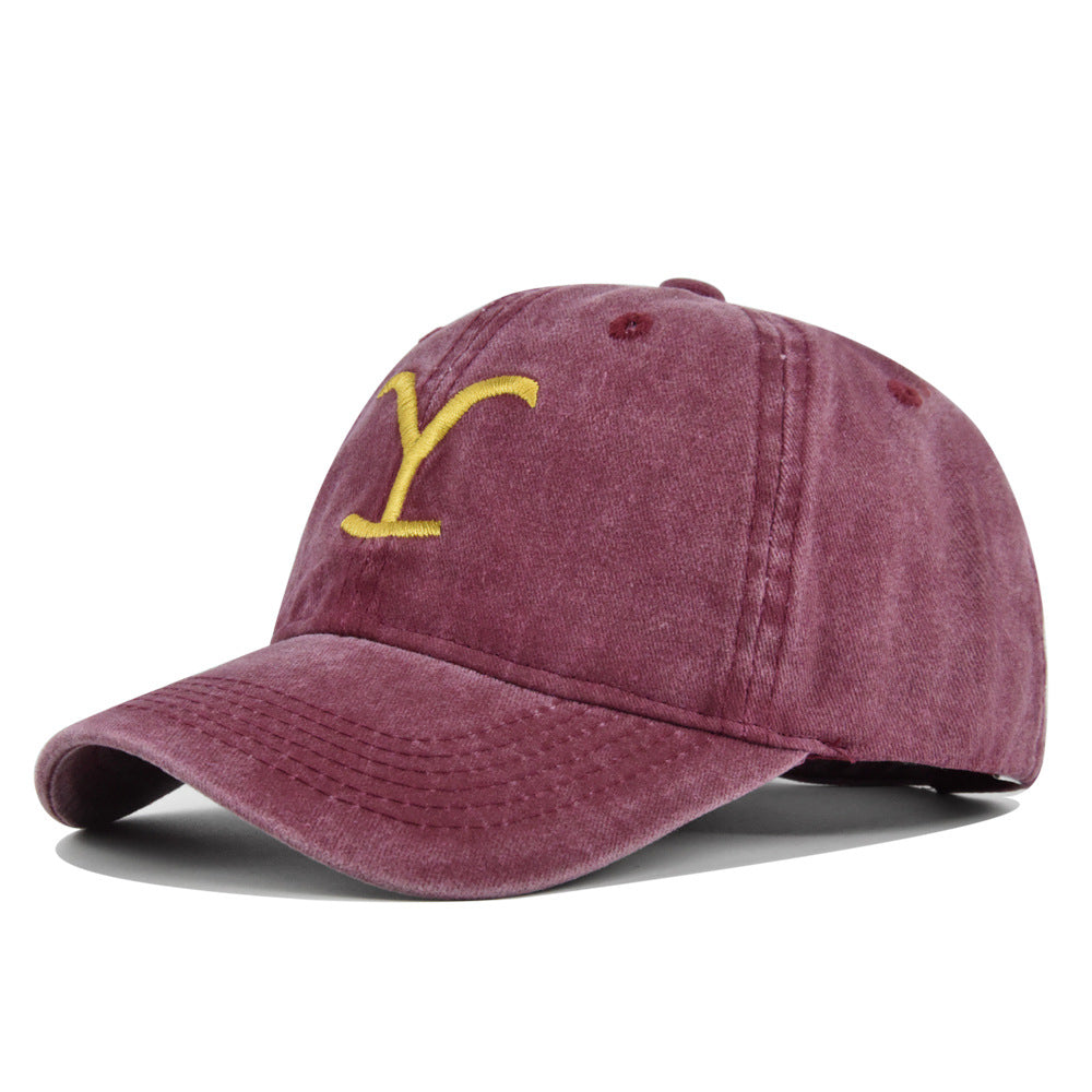 Wholesale Old embroidered sun-shading wide-brimmed ponytail baseball hat