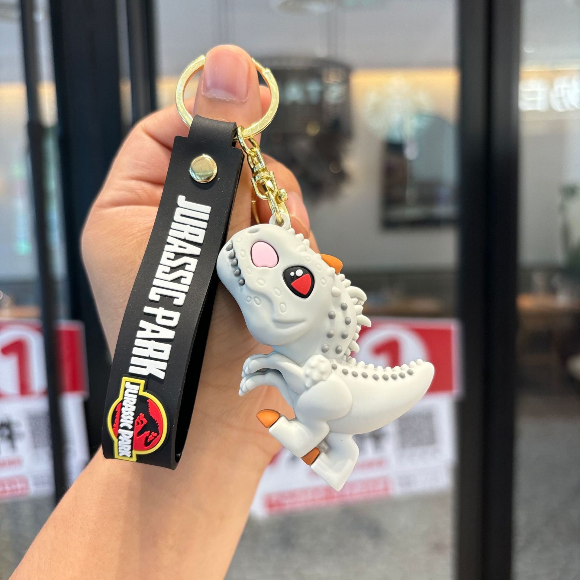 Wholesale Cartoon Dinosaur Keychain PVC Decorative Car Key Accessory Gift
