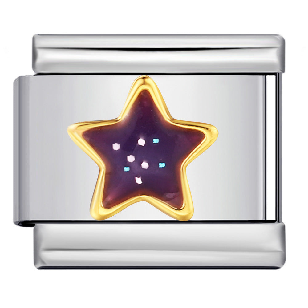 Wholesale Italian Charm Bracelet 9mm DIY Splicing Creative Pattern Series Stainless Steel Composable Bracelet