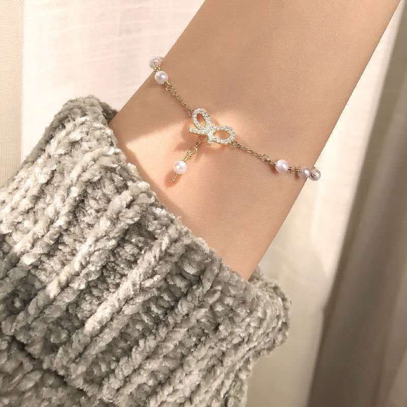 Wholesale Trendy Bow Bracelet Women S Korean Sweet Simple Design Jewelry Accessory For Resale