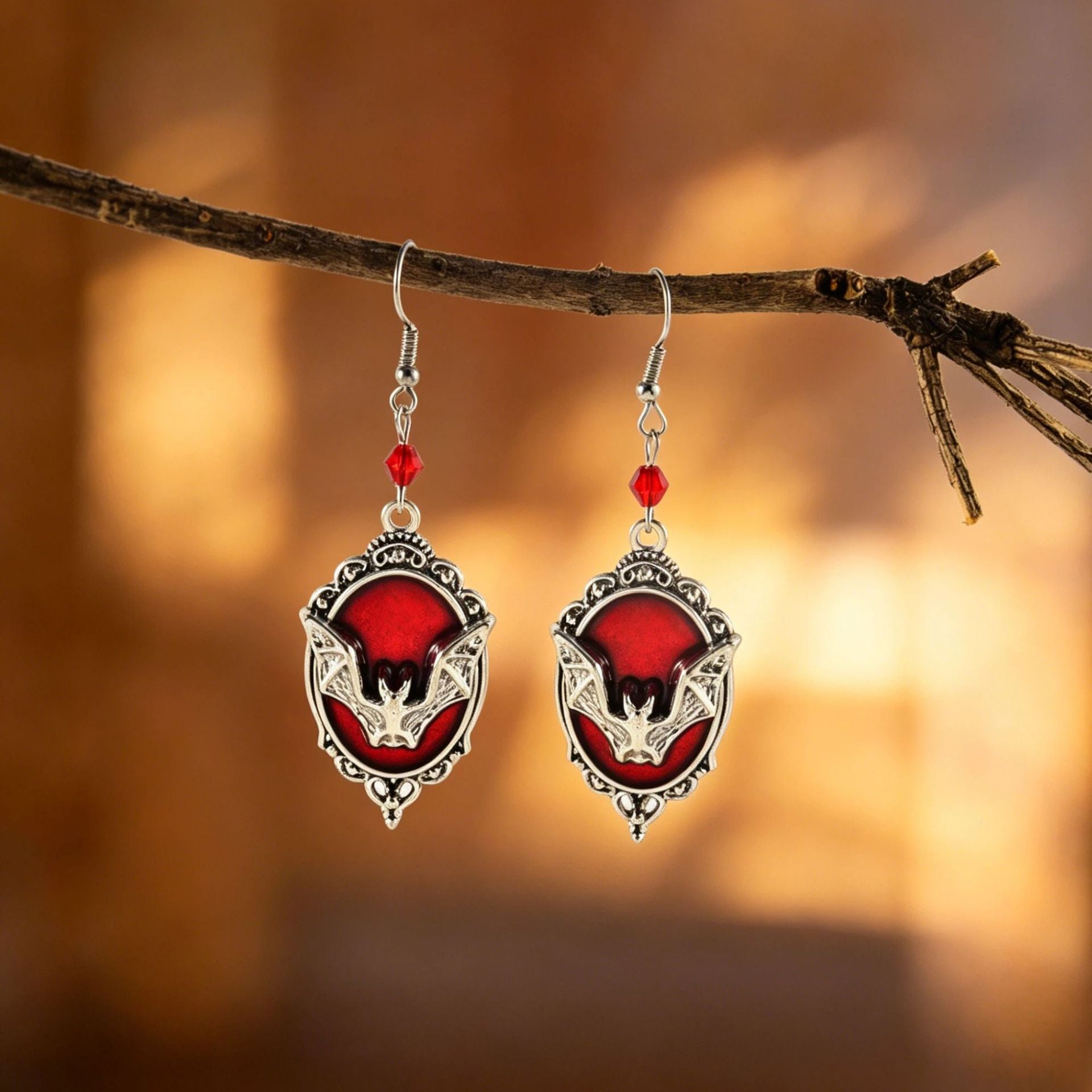 Wholesale Zinc Alloy  Coffin Skull Pendant Ear Hooks Retro Gothic Fashion Jewelry Accessory For Women