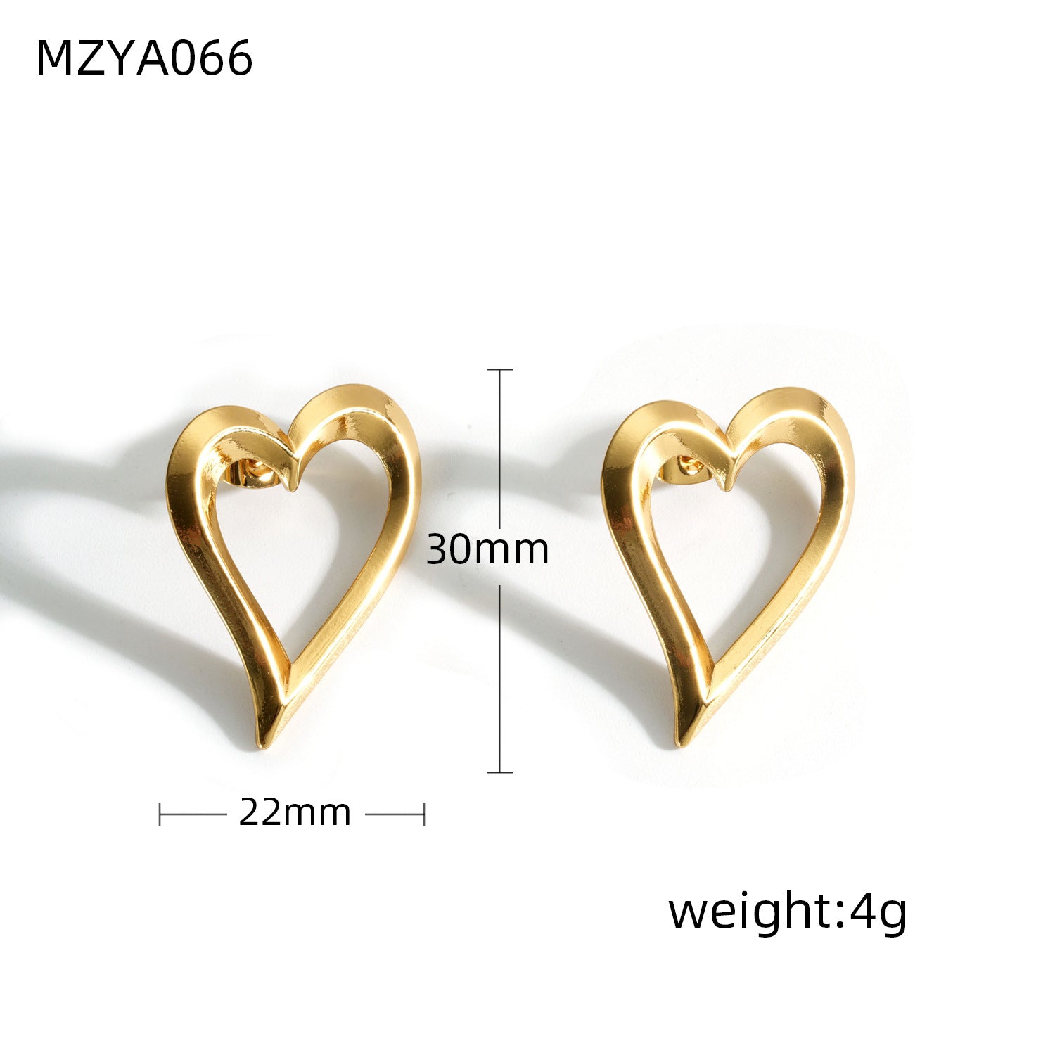 Wholesale Hollow Love Stainless Steel Earrings 18k Summer Earrings