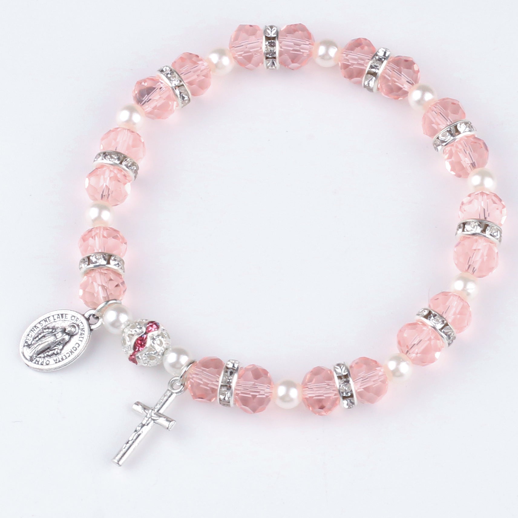 Wholesale Crystal Cross Stretch Beaded Bracelet