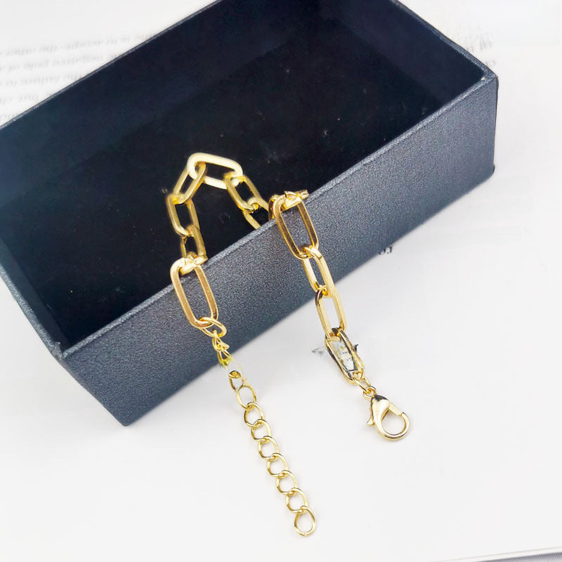 Wholesale  Personality Simple Geometric Metal Paperclip Bracelet