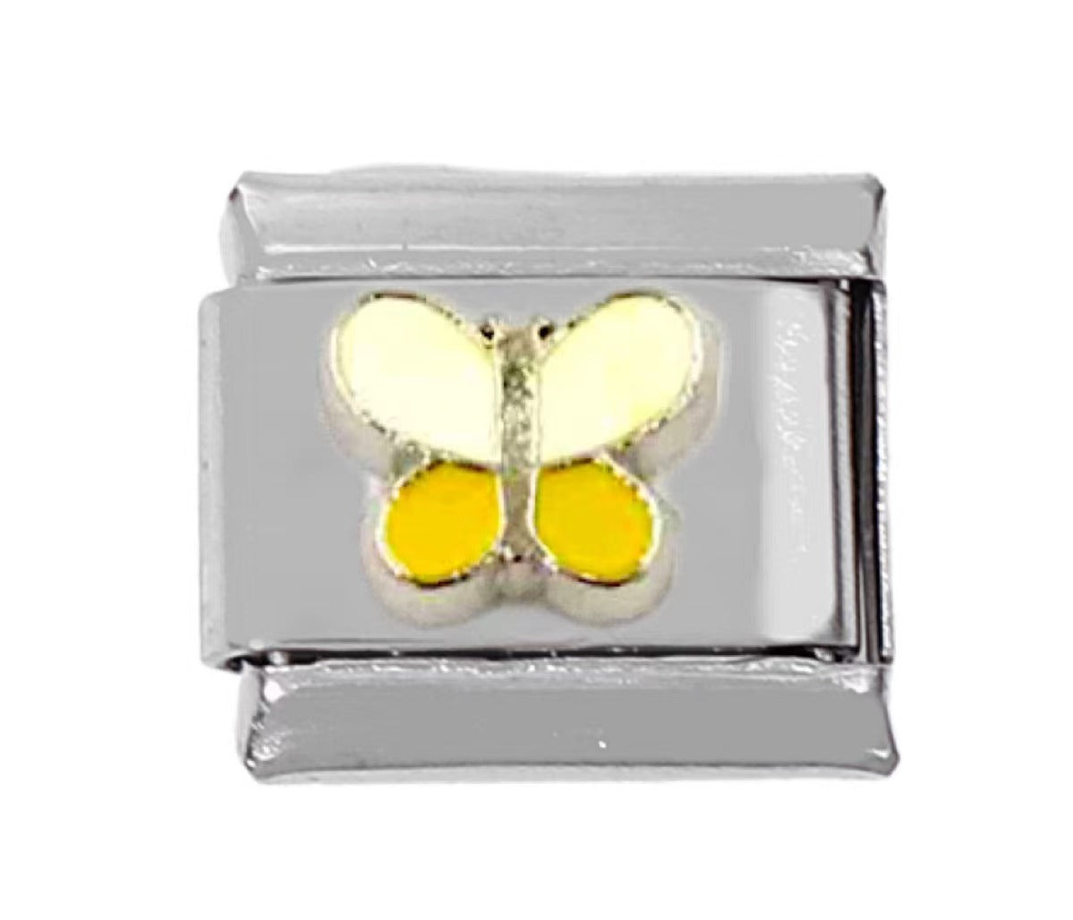 Wholesale 5pcs Italian Charm Bracelet Charm Module Stainless Steel Tulip Butterfly Bracelet 9mm DIY Pattern Free Stitching Detachable Composable Bracelet ACC-BT-DaLiang013