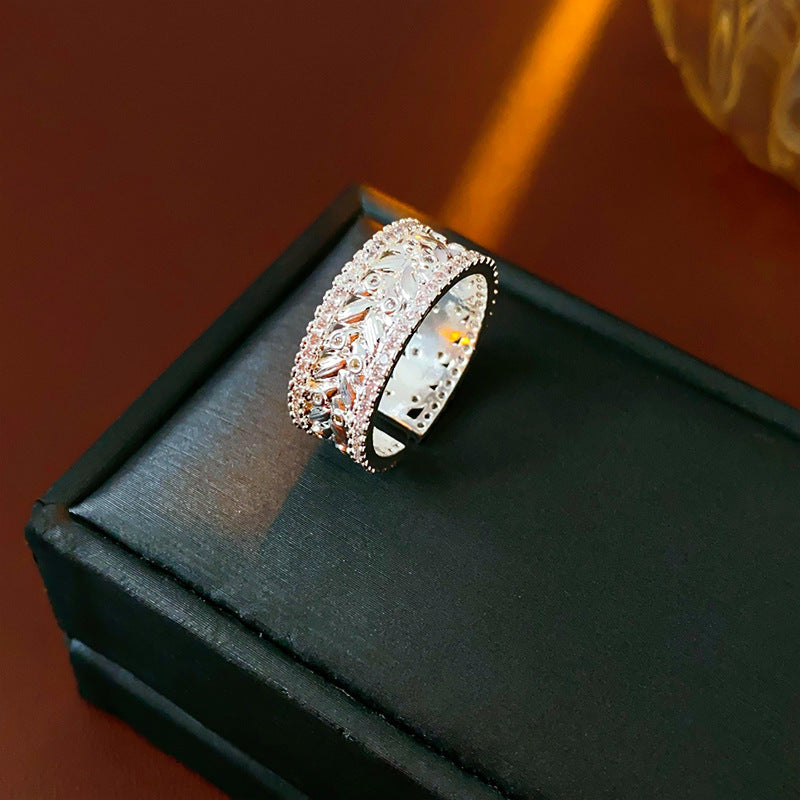 Wholesale zircon tiger eye open ring