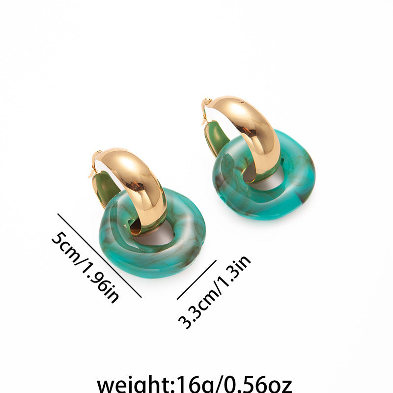 Wholesale Retro Niche Design Gold Statement Earrings,  Fashion Accessory for Women,  Gift for Party or Boutique