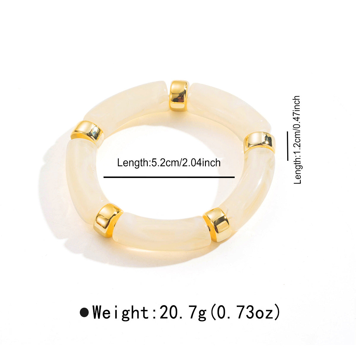Wholesale niche resin bamboo elastic bracelet simple color splicing elbow bracelet
