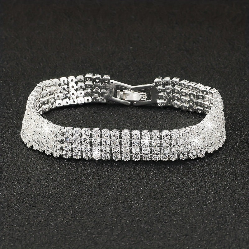 Wholesale  Luxury Flash Diamond Full Diamond Zircon Bracelet