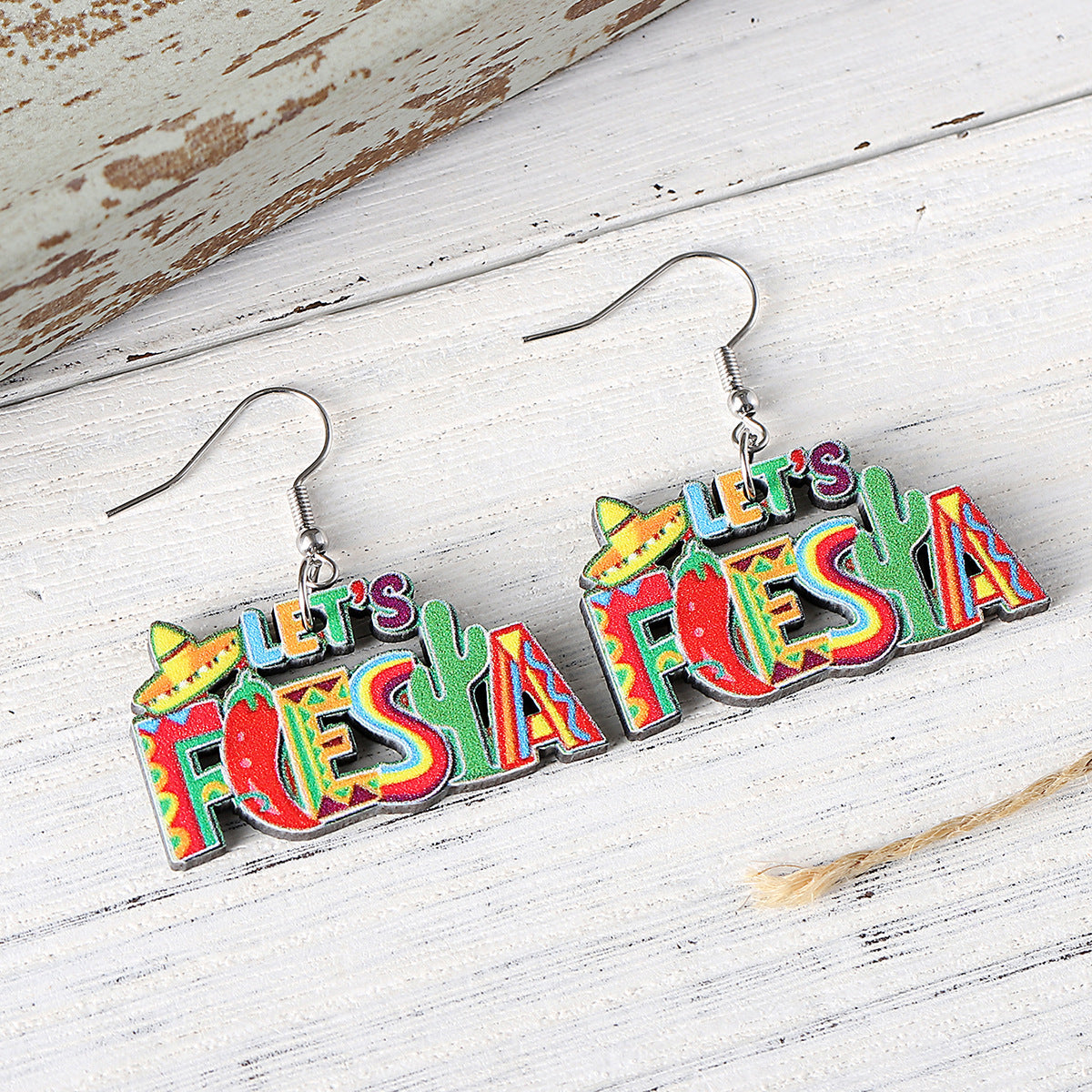 Wholesale Mexico Fifth Festival of the Dead Let's Fiesta Pendant Earrings