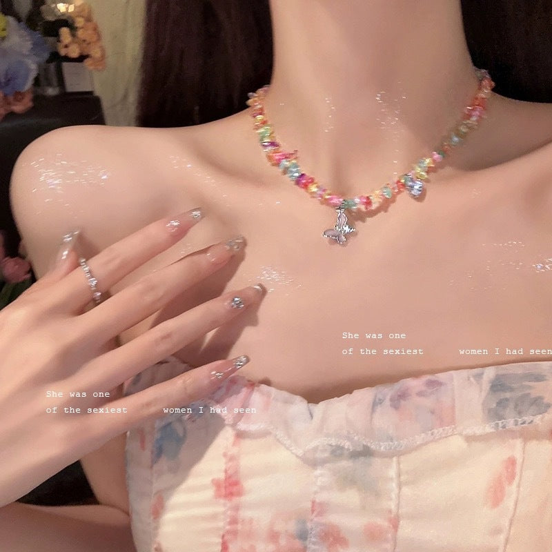 Wholesale  Color Shell Peach Heart Necklace