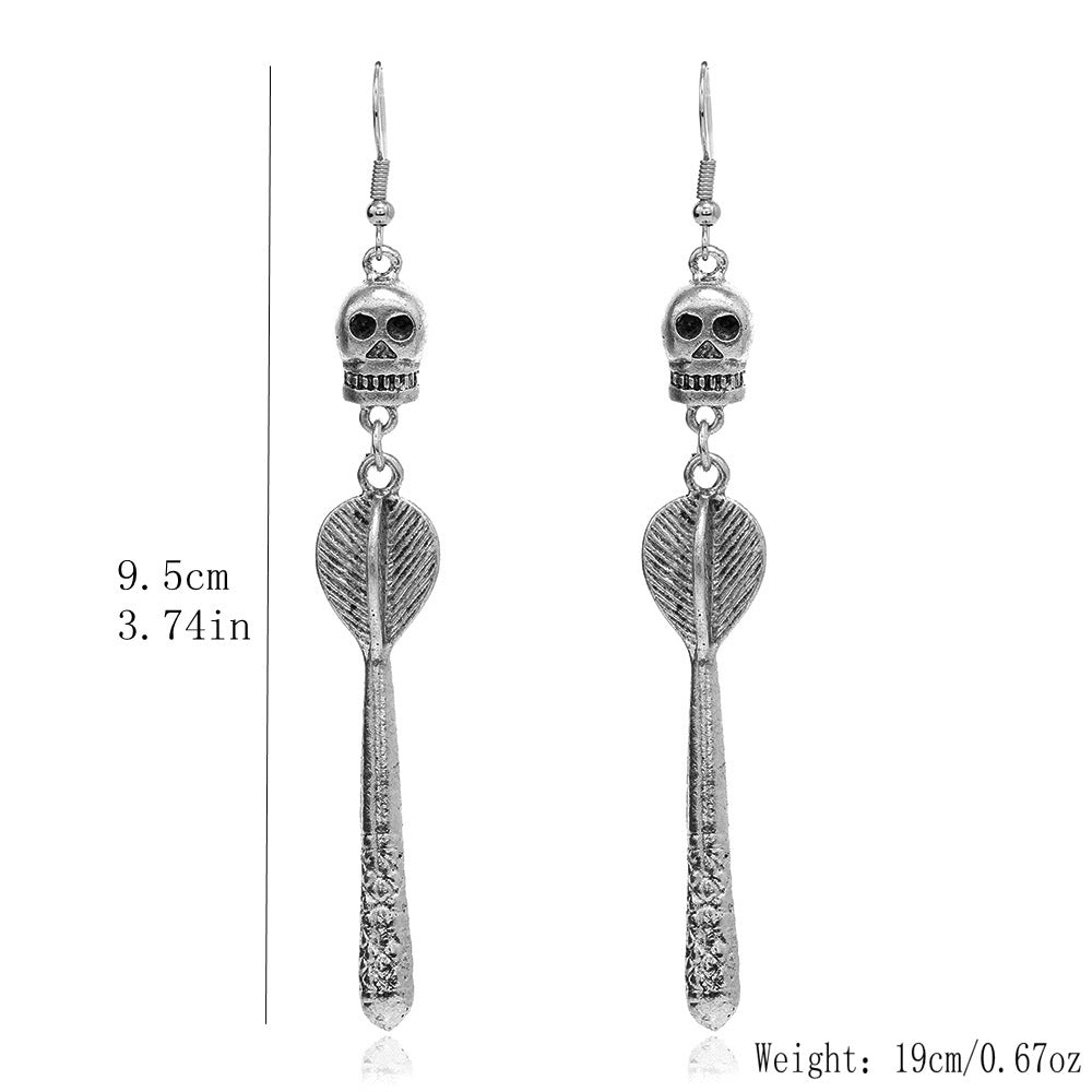 Wholesale Skull Tassel Drop Earrings  Trendy Fashion Accessory for Women