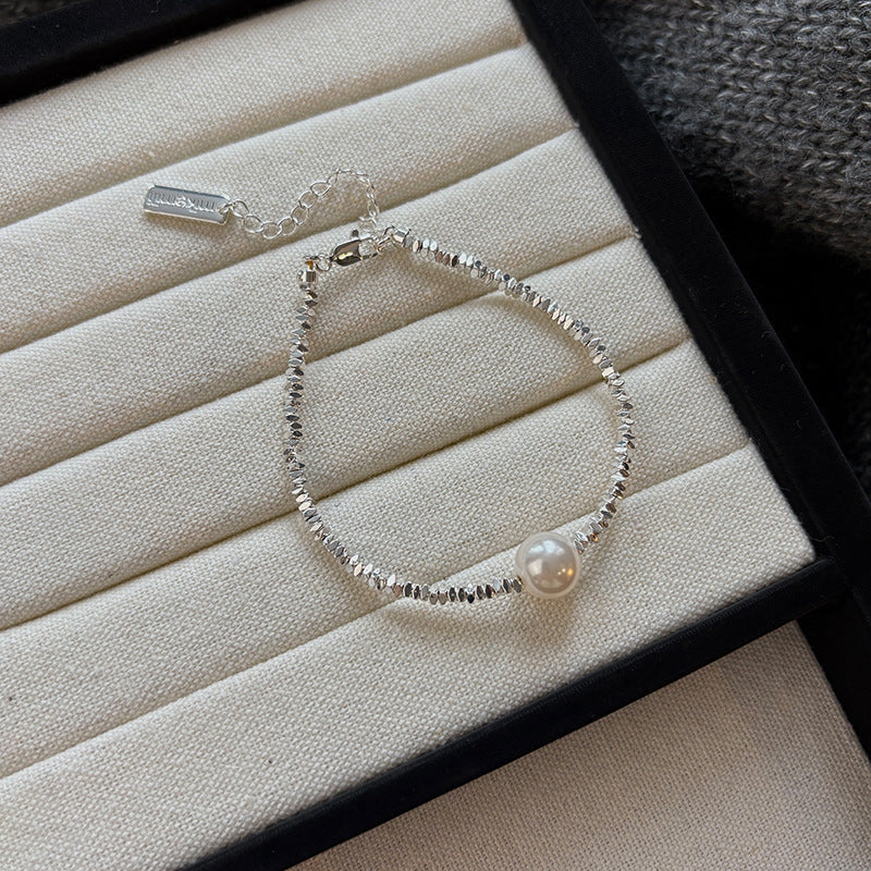 Wholesale  Silver Pearl Necklace Clavicle Chain