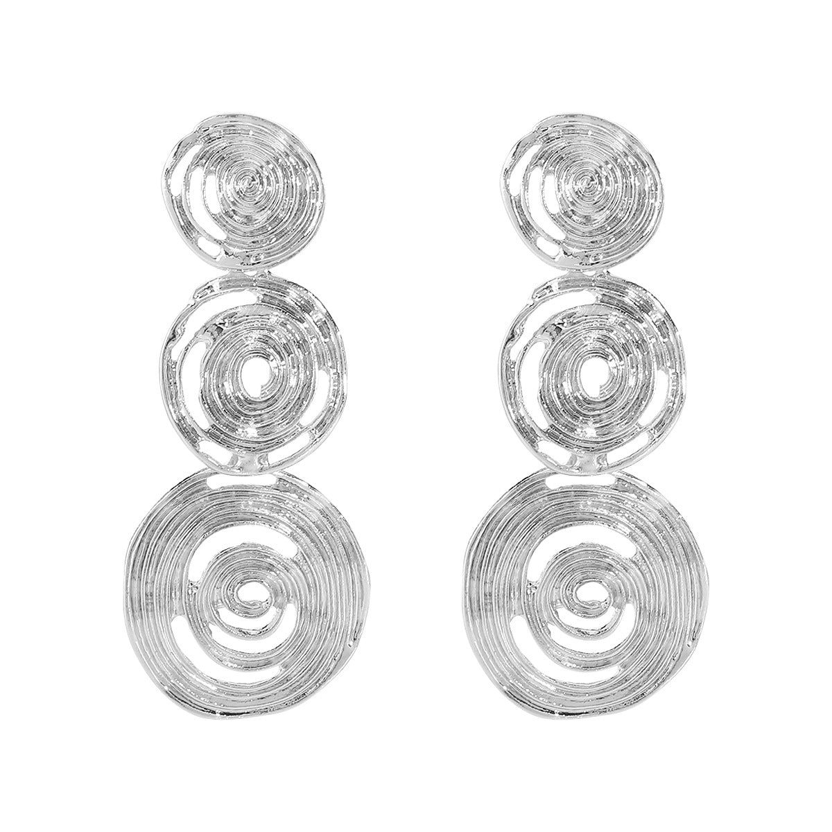 Wholesale long multi-layer geometric pendant earrings