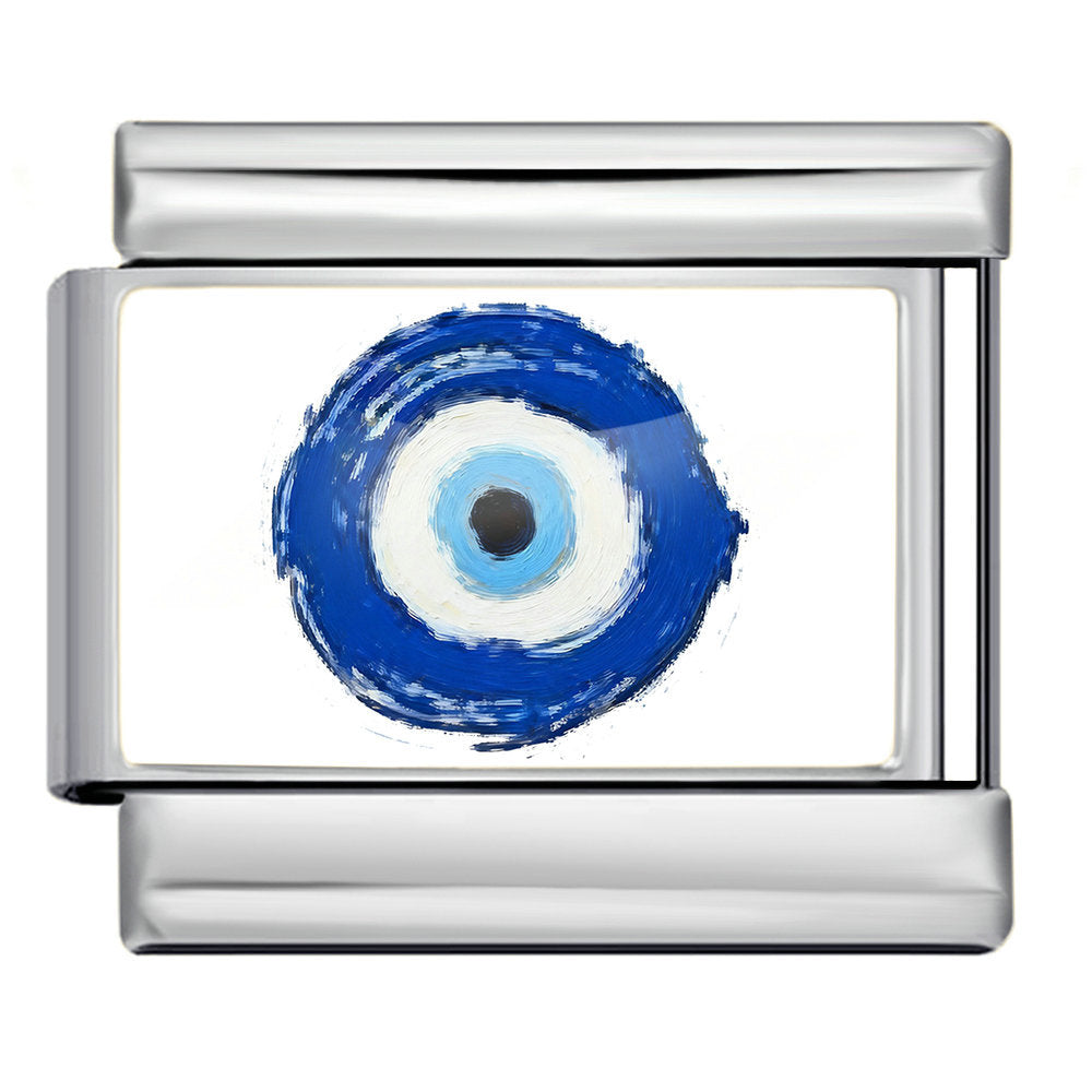 Wholesale Modern Blue Devil' s Eye Stainless Steel Detachable DIY Bracelet Boutique Resale