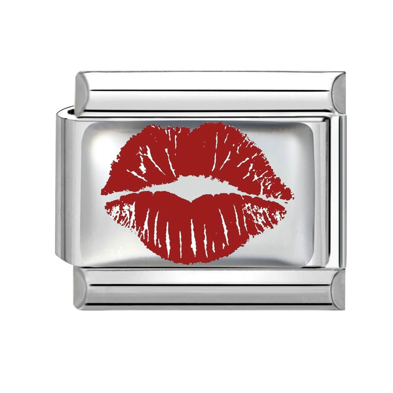 Wholesale 9mm Italian Charm Starter Bracelets DIY square Single Section Creative Stainless Steel Composable Bracelet