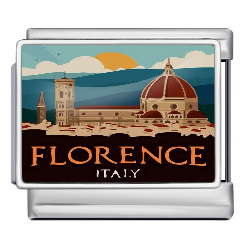 Wholesale Italian Charm Bracelet 9mm DIY  Image Printing  Creative Stainless Steel Composable Bracelet