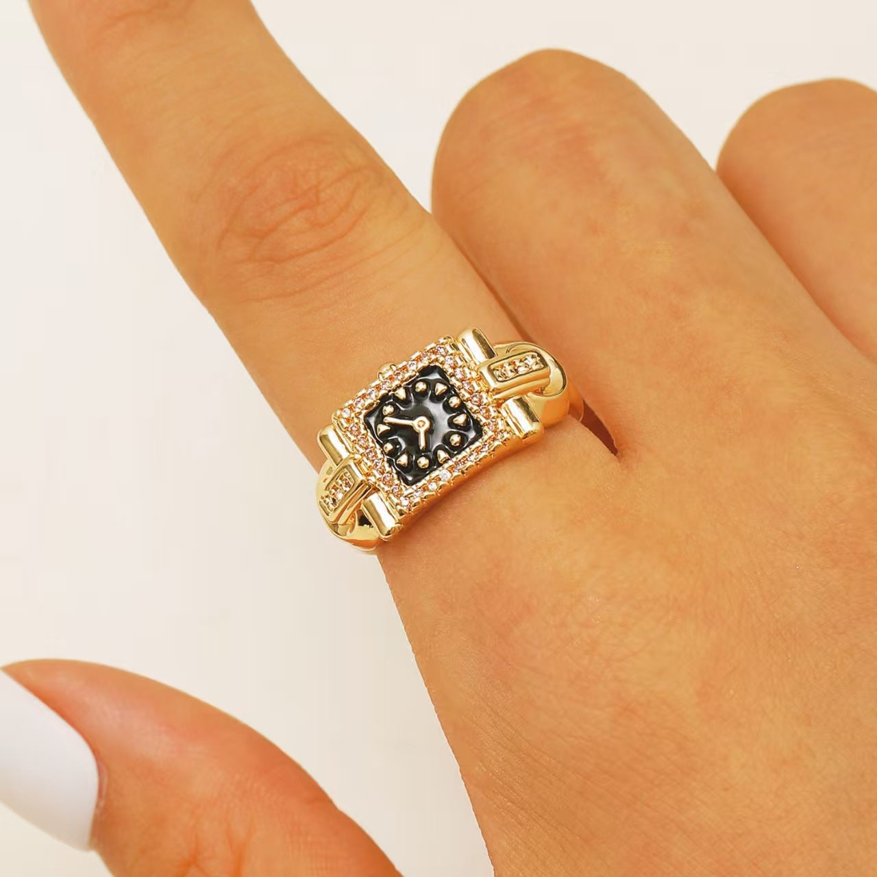 Wholesale copper gold-plated  watch hand open ring