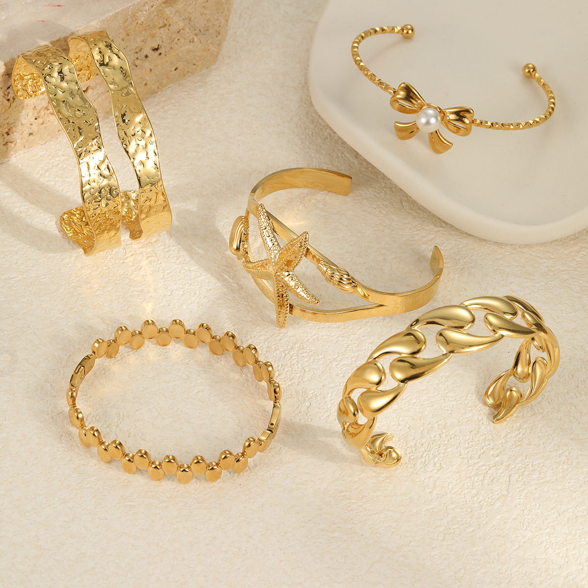 Wholesale  stainless steel bracelet  18K plated gold jewelry