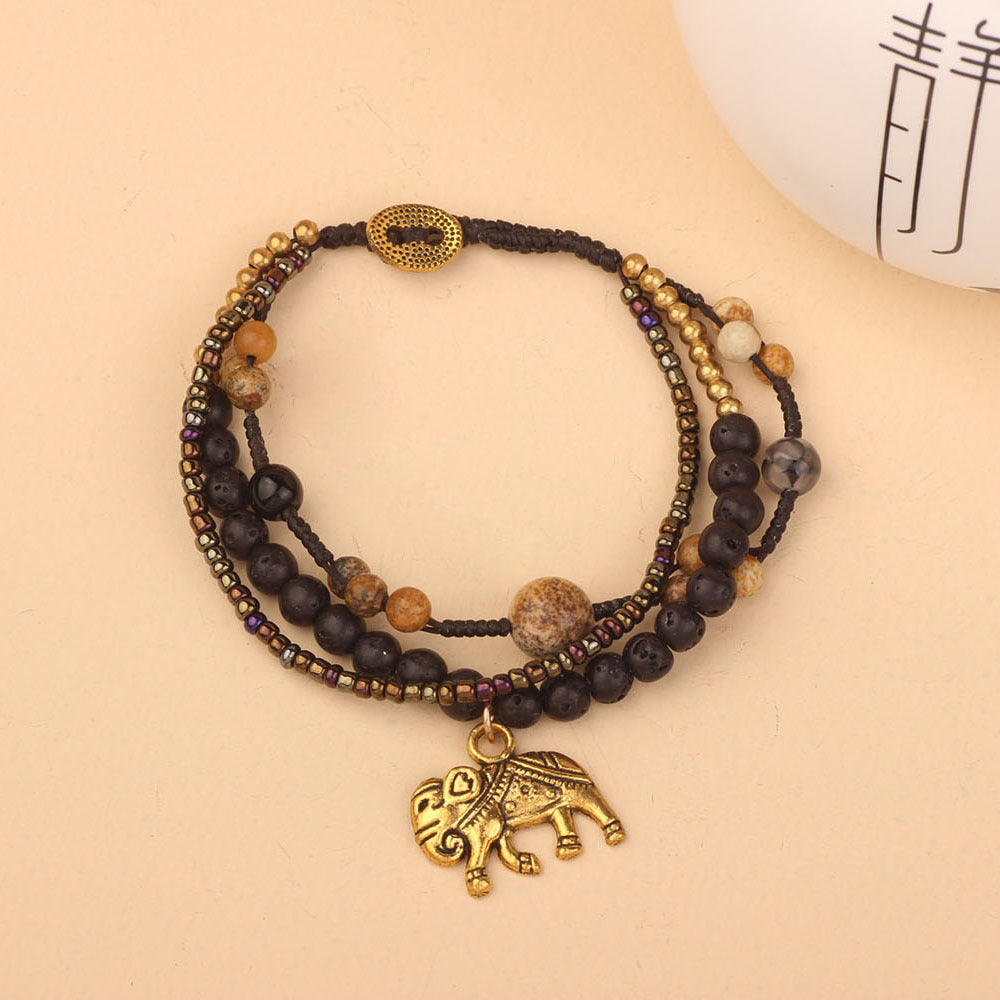 Wholesale Bohemian  Woven  Ethnic Style Hand Rope Bracelet