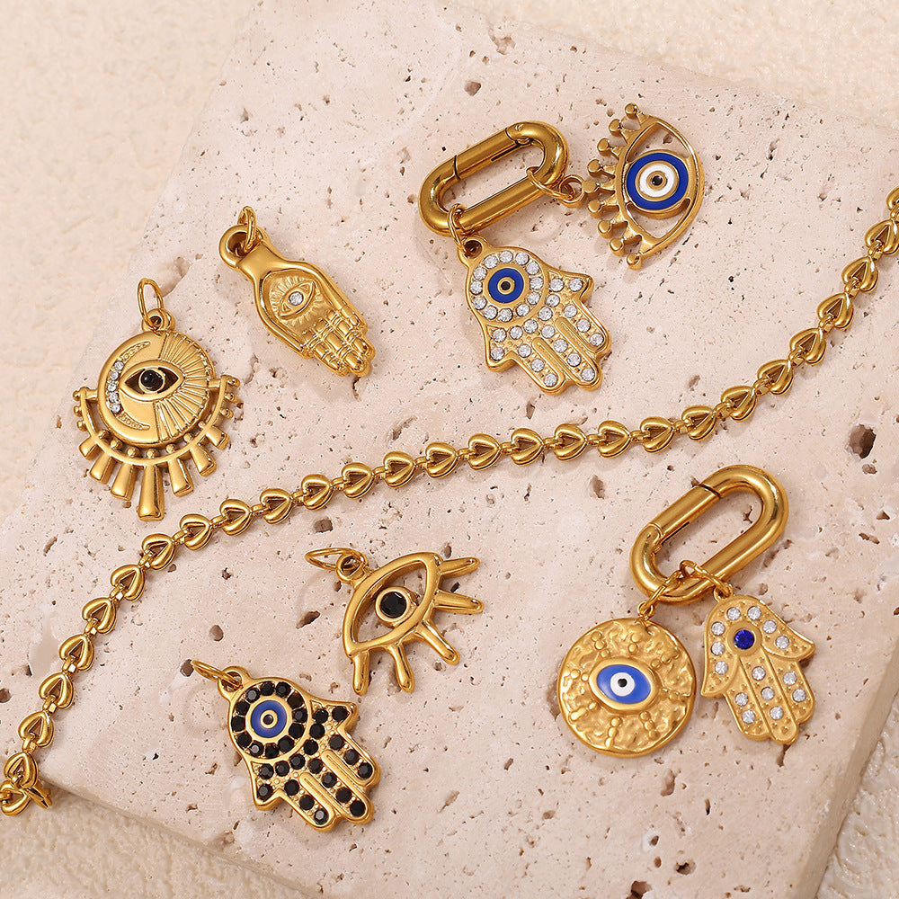Wholesale DIY  Plated 18K Gold Palm Eye   Charms
