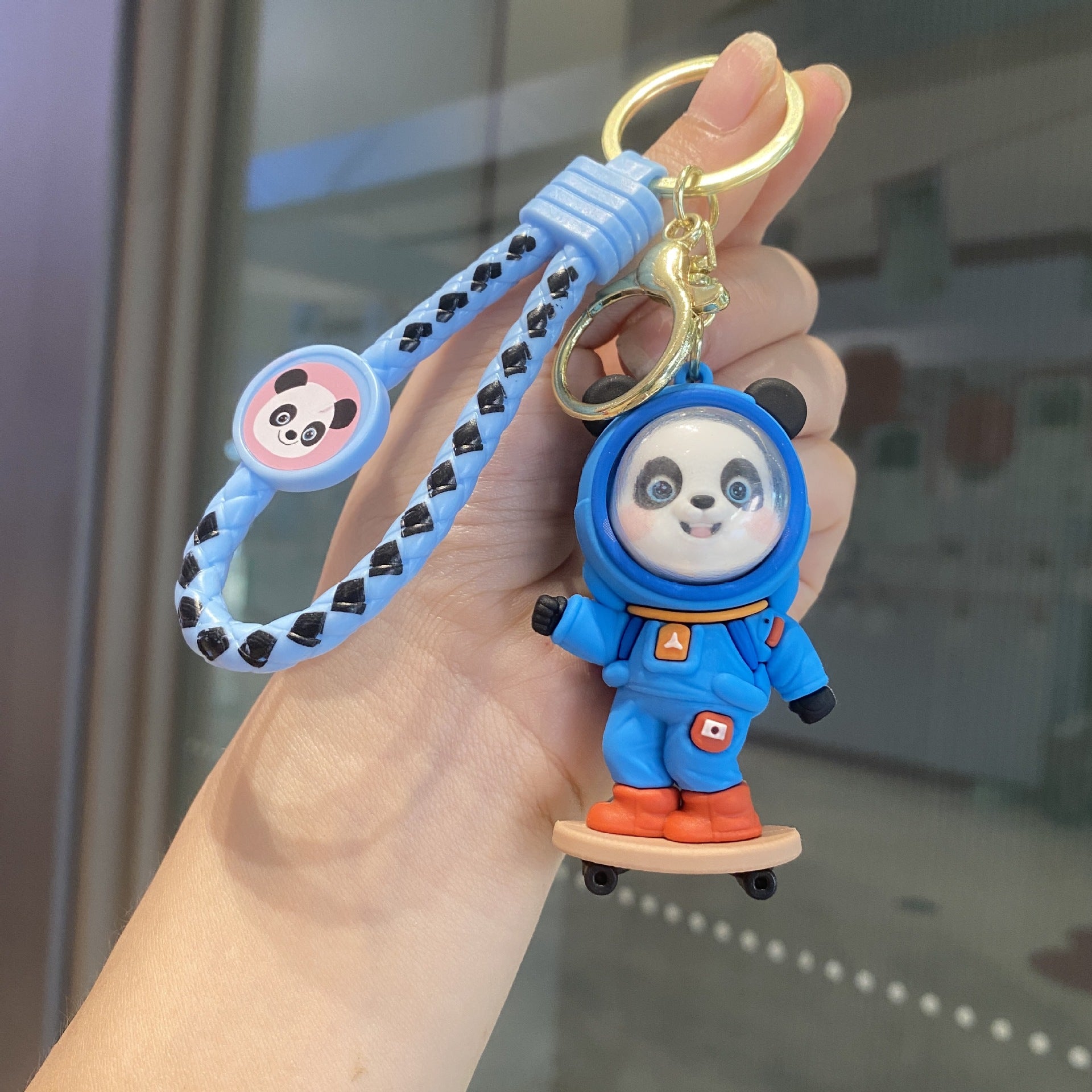 Wholesale Cartoon Skateboard Panda Keychain ACCVIP-KC-ZeCi001