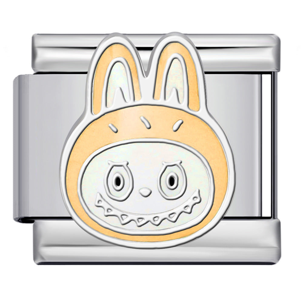 Wholesale 2pcs/pack  Italian Charm Bracelet 9mm DIY Splicing Anime Cute Cartoon Stainless Steel Composable Bracelet