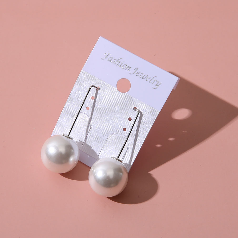 Wholesale  freshwater pearl fish hook handmade earrings