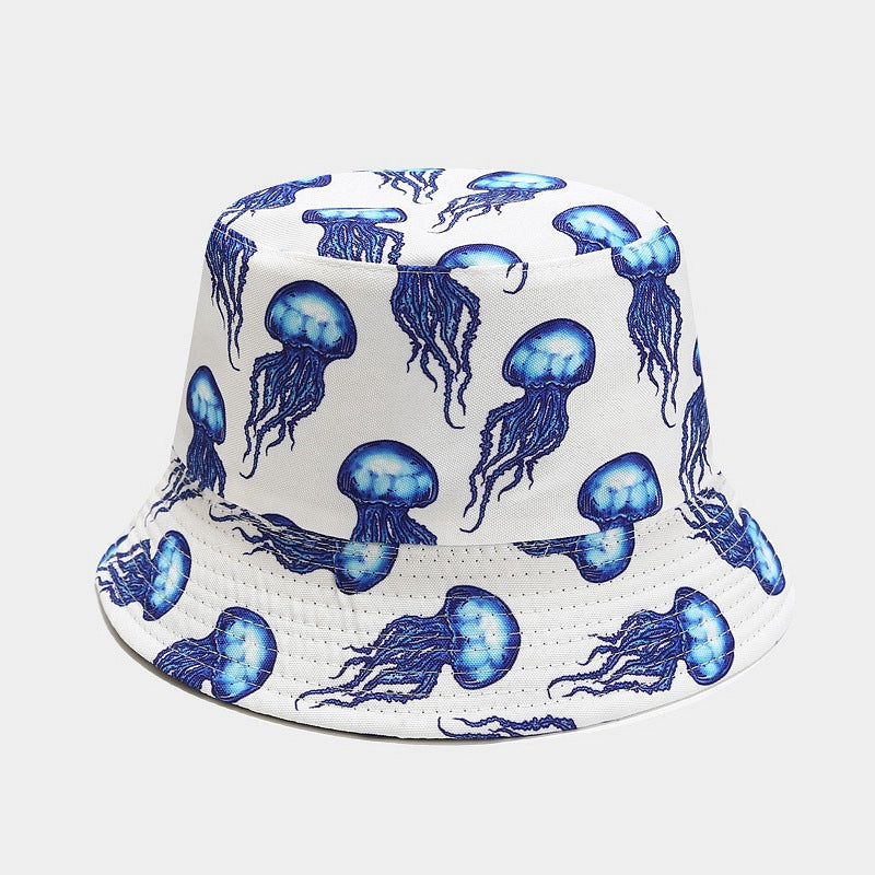 Wholesale Ocean Animal Pattern Double Sided Bucket Hat ACC-HT-LvYi008