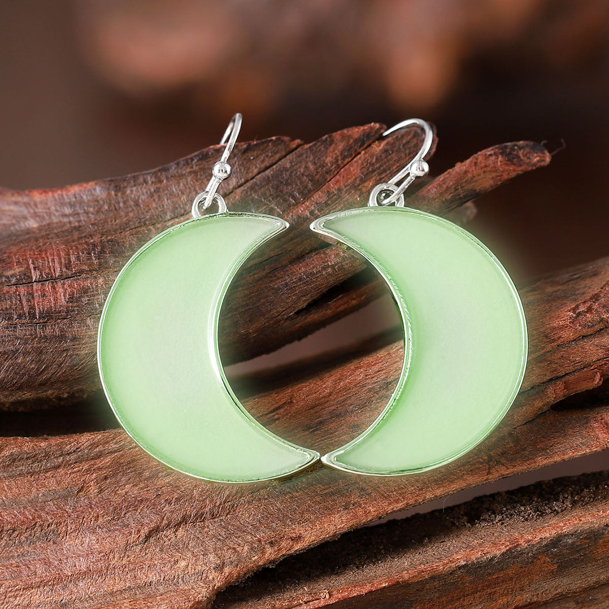 Wholesale  Luminous Cactus Moon Earrings