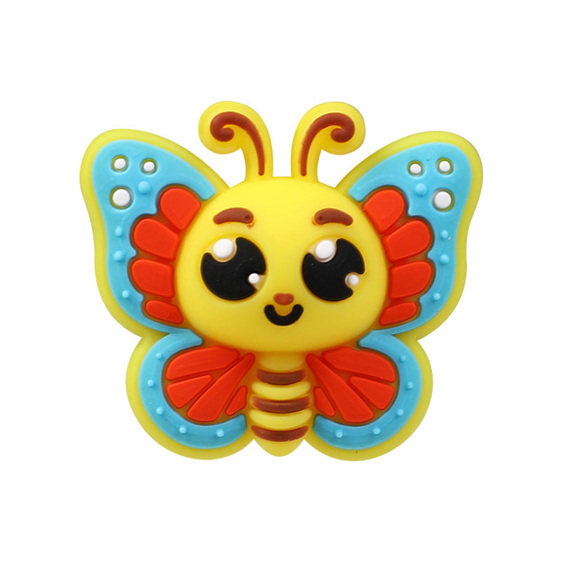 Wholesale 20pcs Cartoon Bee Focal Beads DIY Bead Accessories