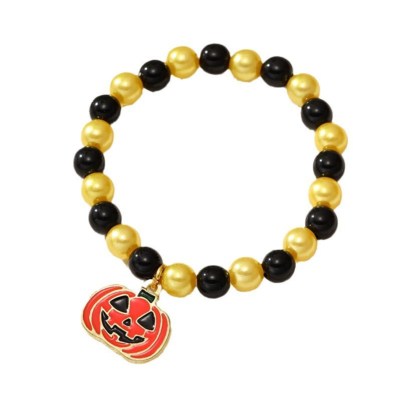 Wholesale  Handmade Beaded Bracelet Pumpkin Ghost Bracelet
