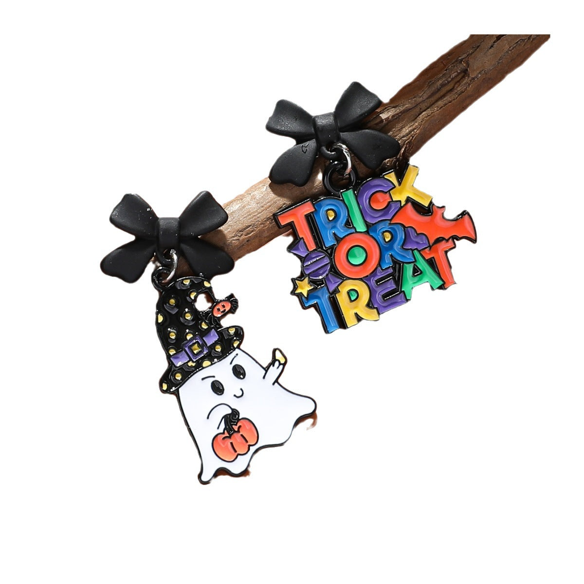 Wholesale Halloween cartoon alloy ghost pin pumpkin cute  earrings