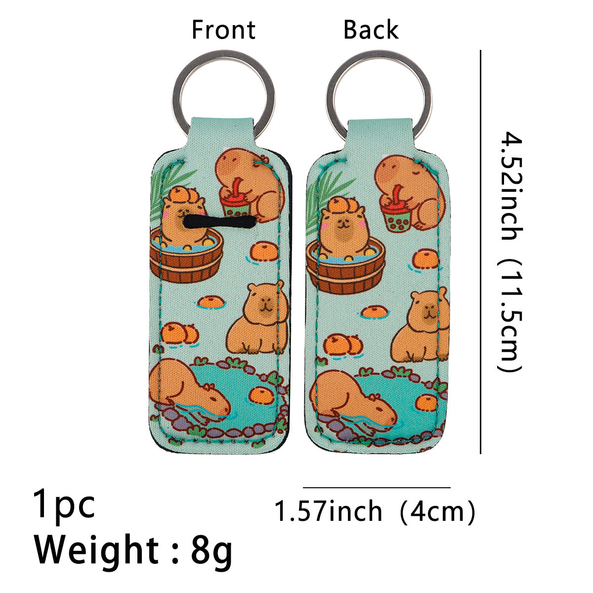 Wholesale 6pcs Cute cartoon lipstick set keychain