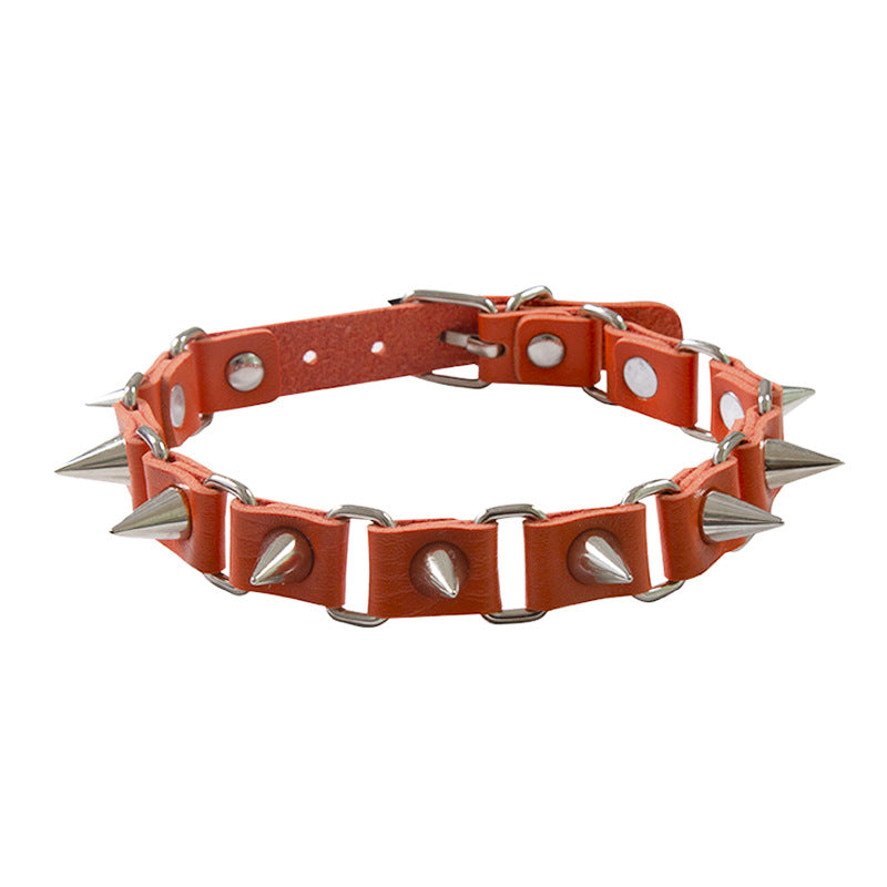 Wholesale Spiked Rivet Collar Punk Clavicle Chain Choker Necklace ACC-NE-Jinl005