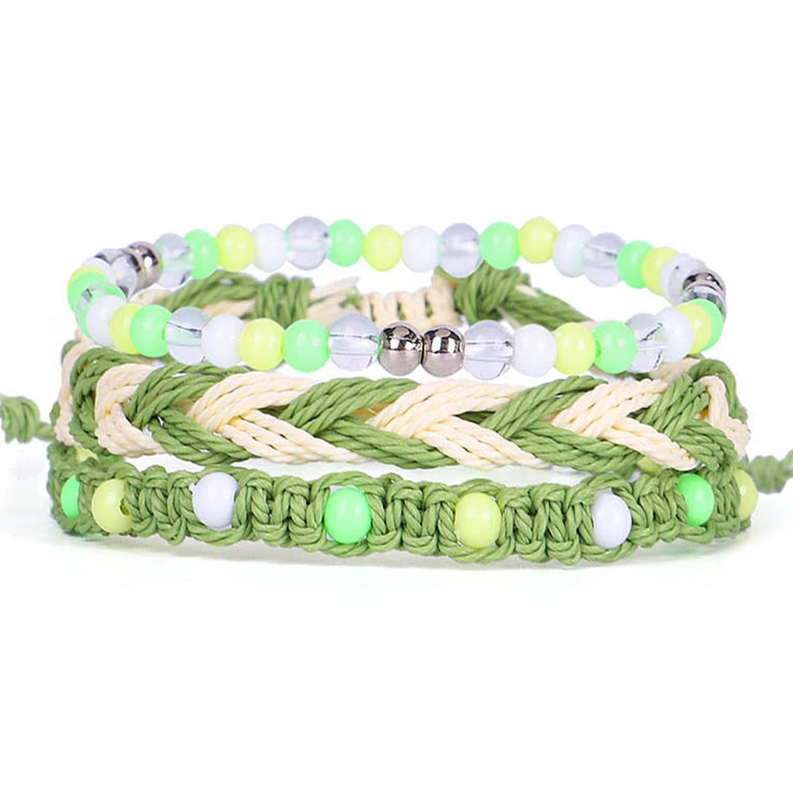 Wholesale Colorful Rope-woven Rice Bead Bracelet
