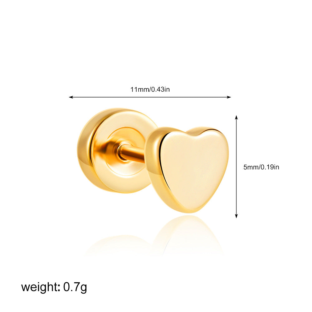 Wholesale Titanium Steel 18K Gold Minimalist Star Moon Sun Earrings Set