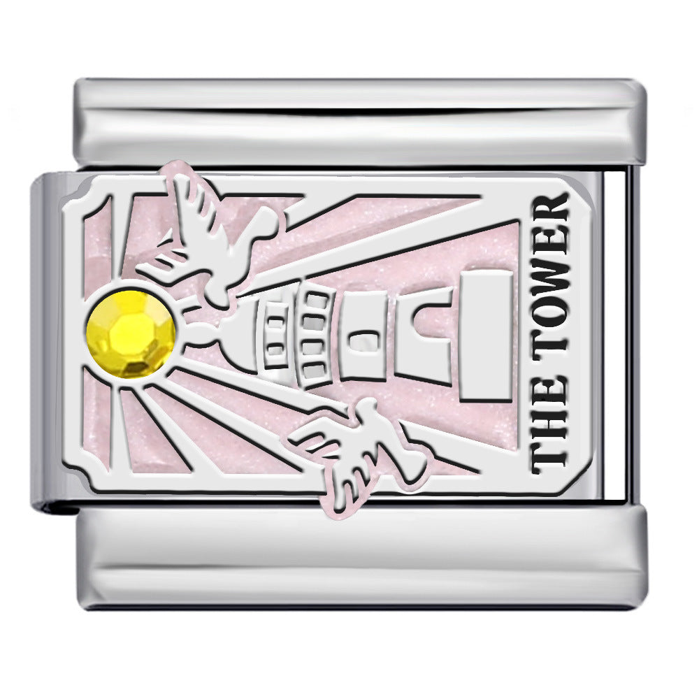 Wholesale Italian Charm Bracelet 9mm DIY Mysteries of the Universe Creative Stainless Steel Composable Bracelet