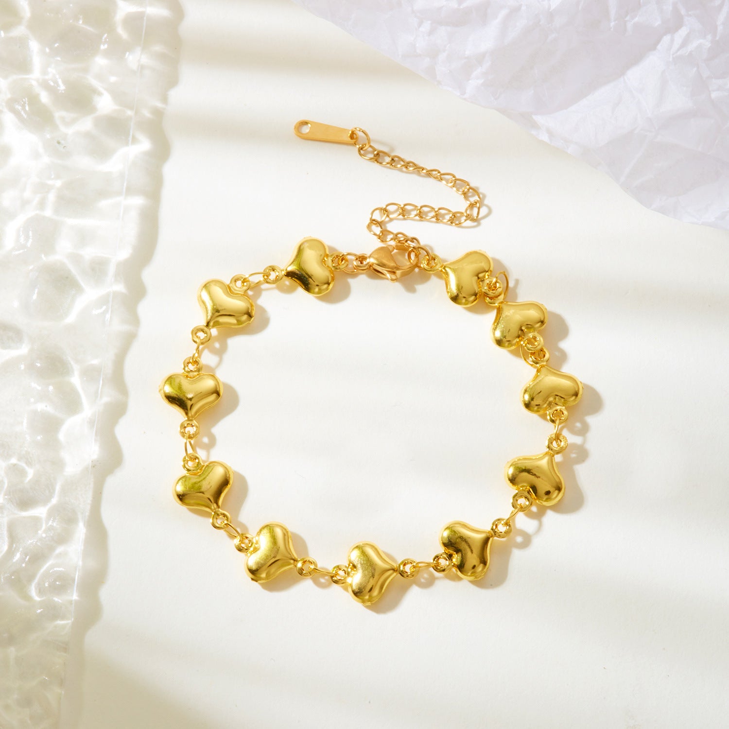 Wholesale 18K gold plated stainless steel butterfly love bracelet