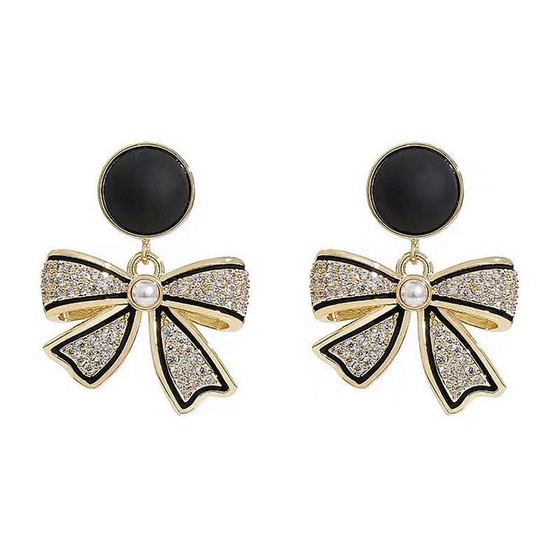 Wholesale Black Bow Earrings
