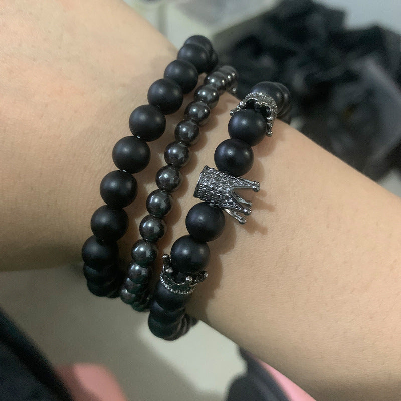 Wholesale Men's Bracelet Zirconia Handmade Beaded Bracelet ACC-BT-zhixiang012