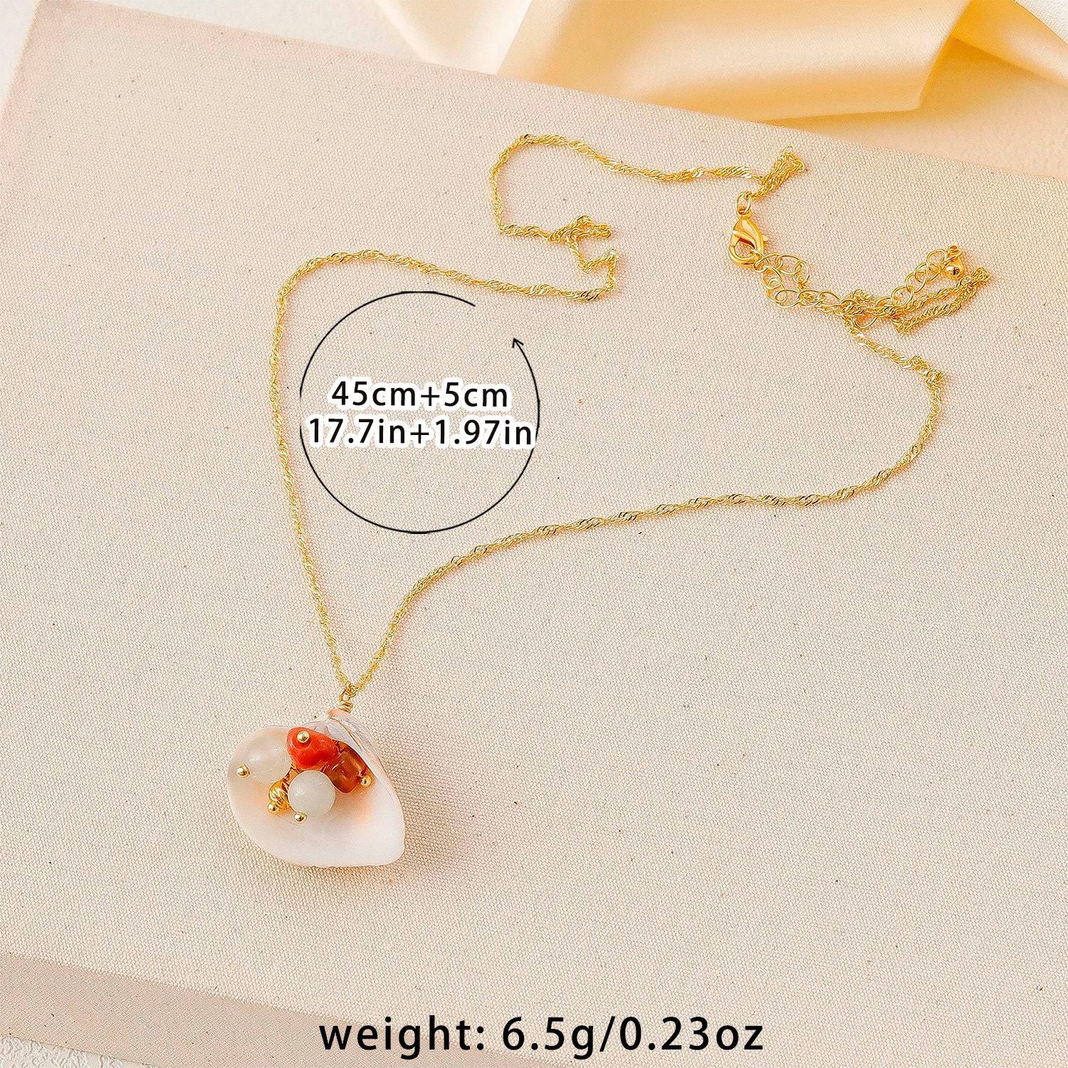 Wholesale Ocean Series Clavicle Chain Shell Conch Pendant Necklace