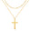 Wholesale  Stainless Steel Double Layer Cross Necklace