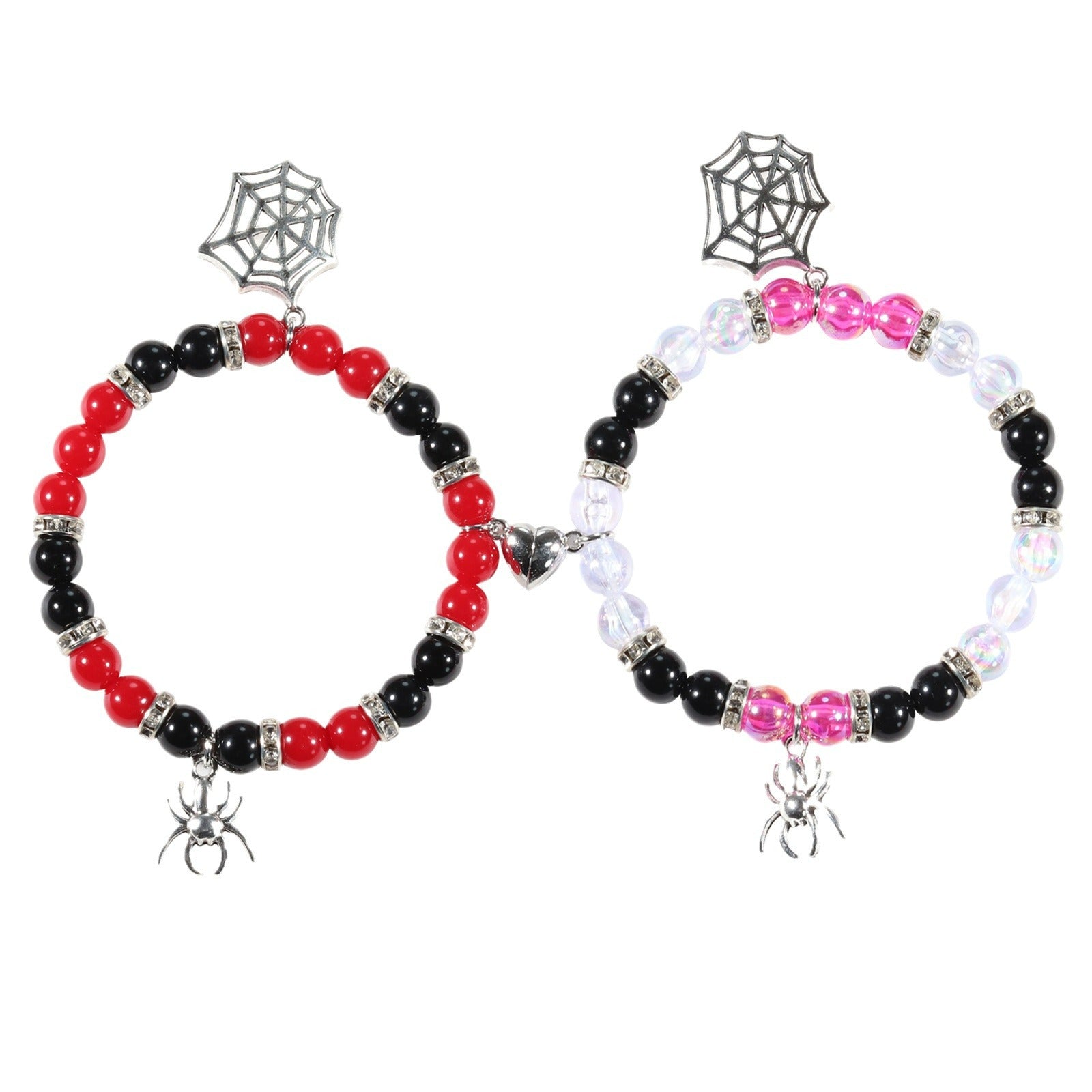 Wholesale Alloy   pendant love heart magnetic couple bracelet