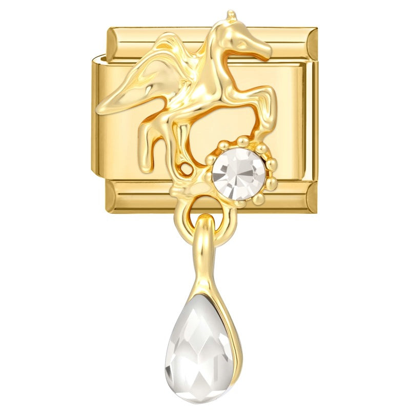 Wholesale Italian Charm Bracelet 9mm DIY Splicing Cute Creative Stainless Steel Composable Bracelet